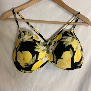 Shade & Shore Lemon Print Bikini Top